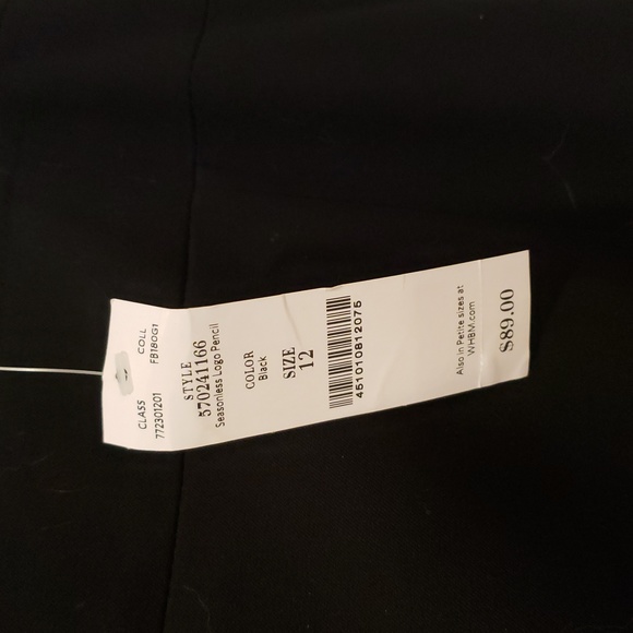 White House Black Market black skirt 26 length back zipper - Picture 2 of 6